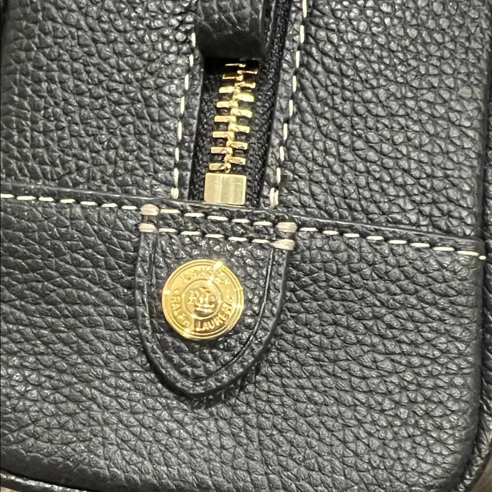 New Ralph Lauren Emerie Black Leather satchel